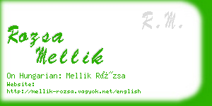 rozsa mellik business card
